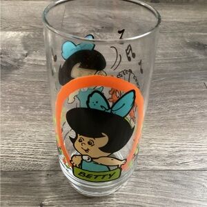 The Flintstone Kids Betty Drinking Glass Pizza Hut 1986 Vintage